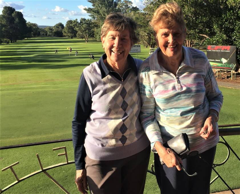 Kathy King and Pat Pauling, happy winners on Saturday. PHOTO: Contributed
