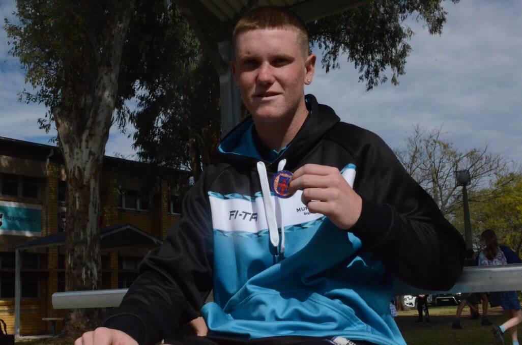 PODIUM POSITION: Isaac Piva picked up a third place finish in the 16 years boys shot put at the NSWCHS Athletics carnival. PHOTO: Liam Warren