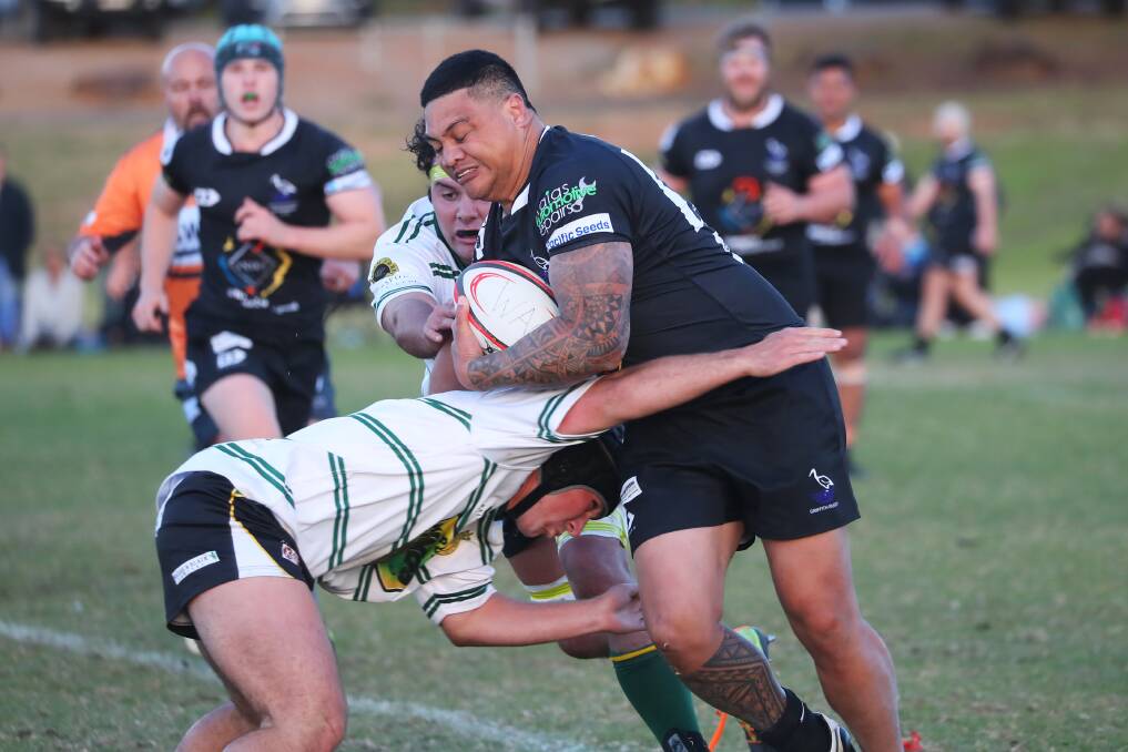 CHARGE: Viliami Ngu looks to push through the Ag College defence during their third straight win on Saturday. PHOTO: Emma Hillier