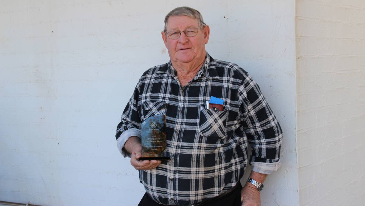 After 60 years of involvement in cricket Gordon Browne has been awarded a Distinguished Long Service award from Sport NSW. PHOTO: Jacinta Dickins