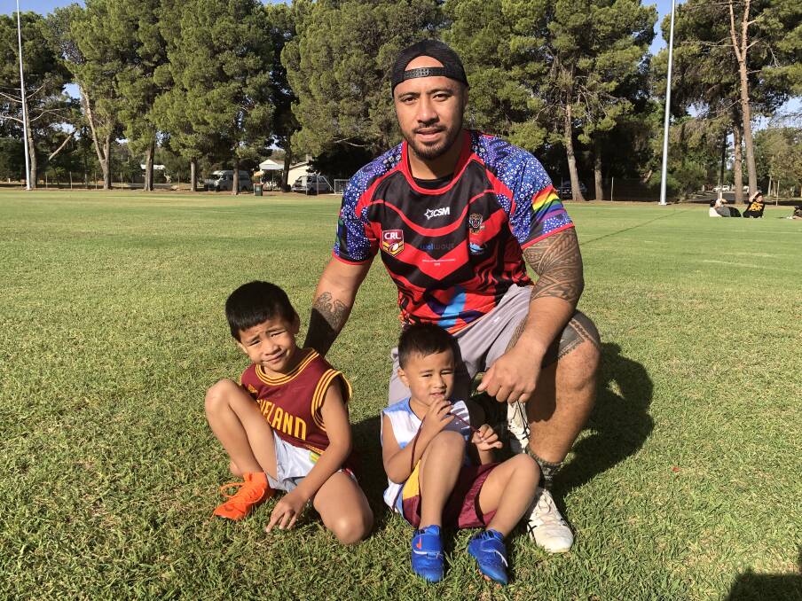FAMILY AFFAIR: Kose Lelei will be coaching the Waratahs juniors under 6s side which will feature his sons Koby and Kruze. PHOTO: Liam Warren