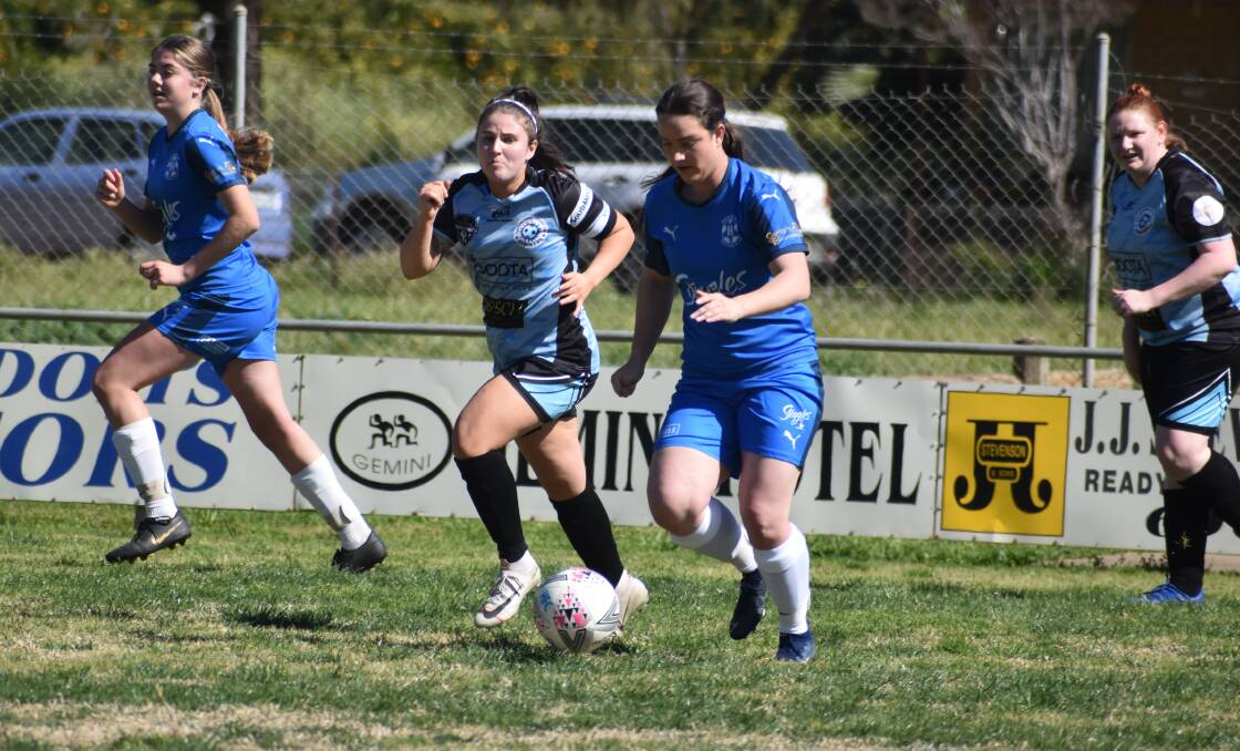 FINE FORM: Johane Oberholzer scored twice to help Hanwood pick up a point from their clash with Cootamundra which keeps their undefeated run alive. PHOTO: Liam Warren