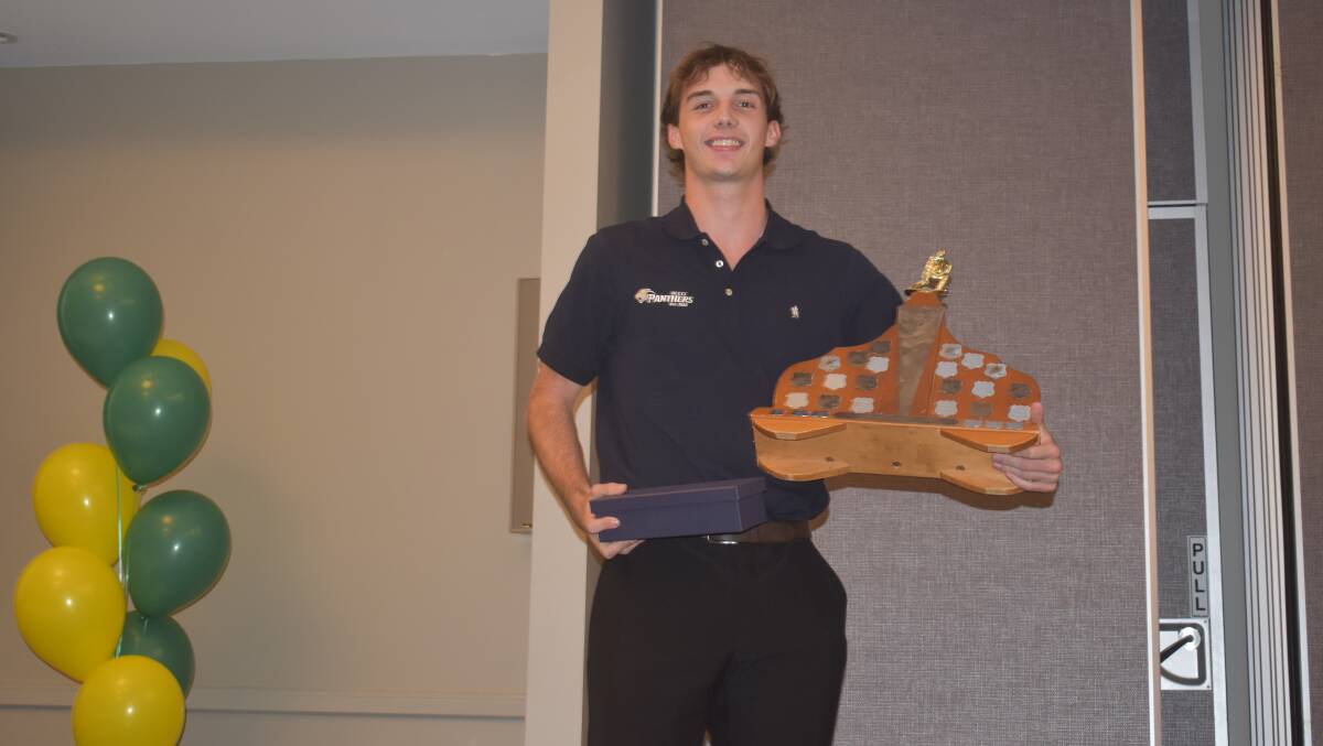 Leagues' Noah Gaske took out the Player of the Year award in the GDCA First Grade competition just ahead of Coro's Brent Lawrence. Picture by Liam Warren