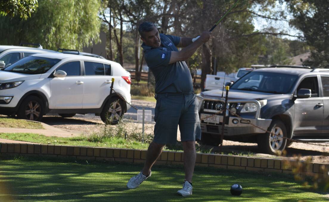 Paul Murray tees off during the Pro-Am last week