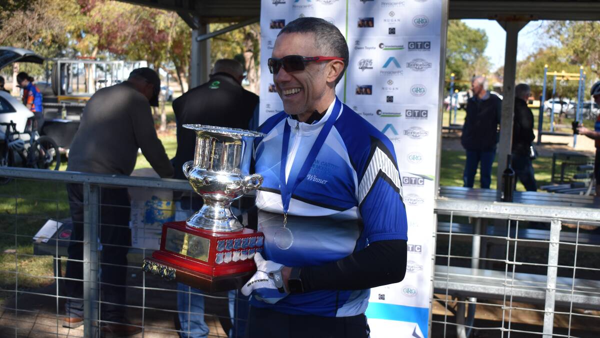 SERIES UNCERTAIN: Griffith's Steven Bertoldo is currently three points behind the leader of the Tour de Riverina. PHOTO: Liam Warren
