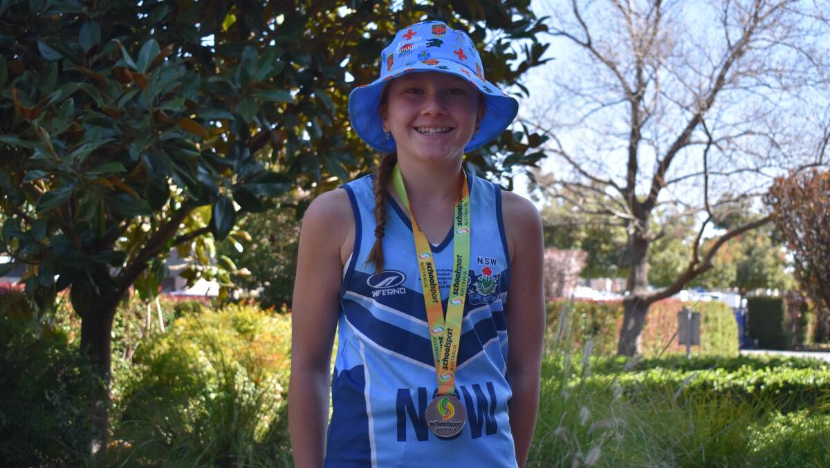 Lily Mathews returned from the School Sports Australia Touch competitoin in Darwin with a silver medal. Picture by Liam Warren