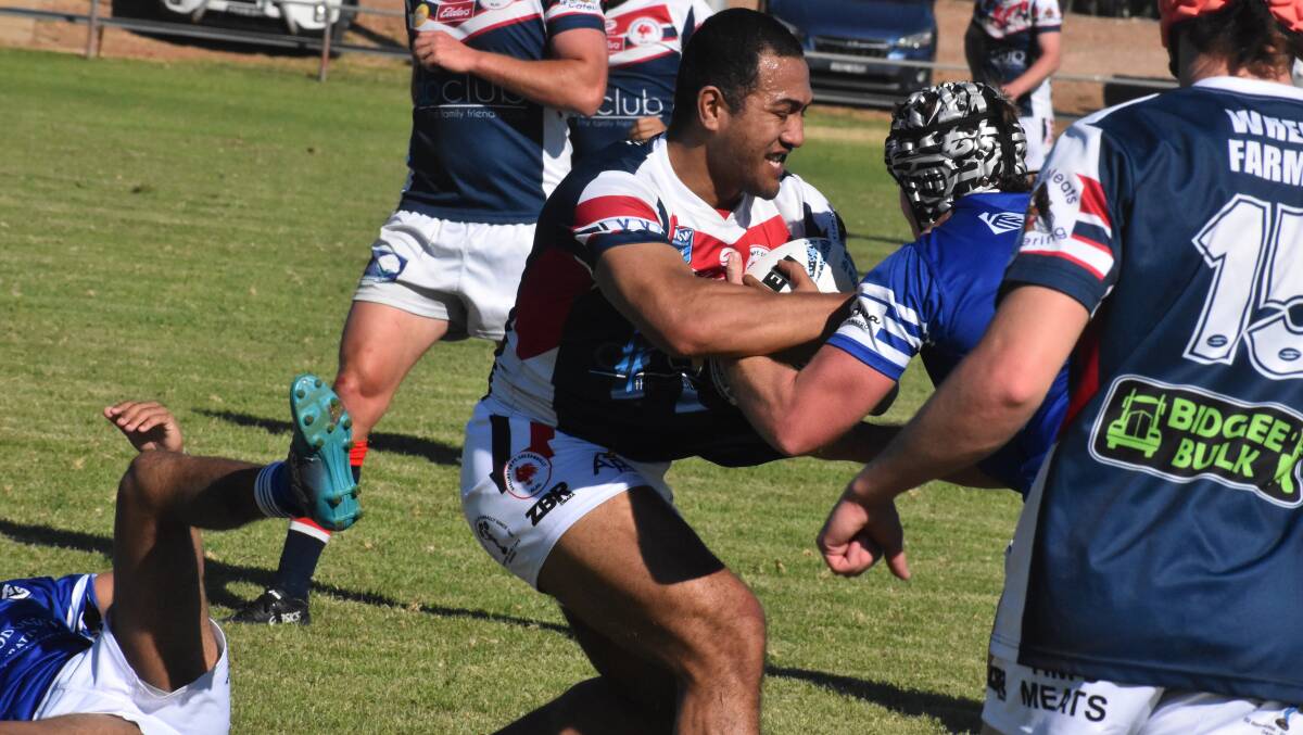 HAT-TRICK: Jonathan Sila scored three tries to help DPC Roosters build their gap at the top of the ladder with victory over TLU Sharks. PHOTO: Liam Warren