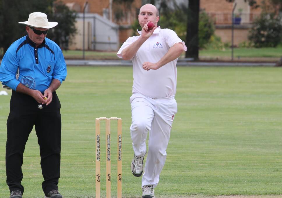 GREAT PERFORMANCE: Exies' Andrew Arnold picked up three crucial wickets in his side's win over Diggers last weekend. Picture: Anthony Stipo.