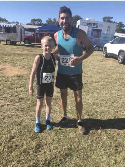 GREAT EFFORTS: Nate Mingay finish second in the 5km while Aidan Fattore took out the 13km run in Narrandera over the weekend.