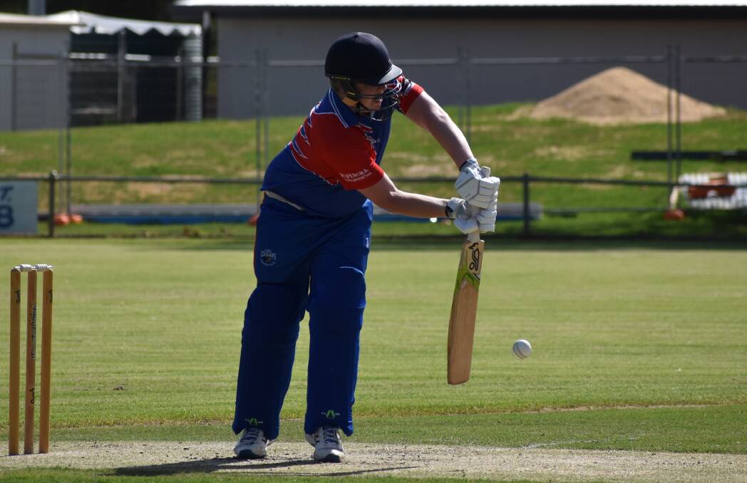 ON THE DEFENSIVE: Coro's Mitch Williams-Hedges looks to block one out during the Cougars last day nighter against Diggers. PHOTO: Shaun Paterson
