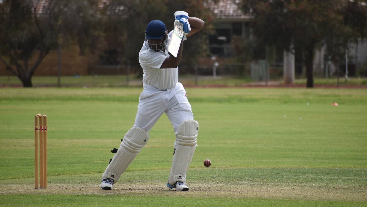 GOOD KNOCK: Paresh Patil helped to get Diggers over the line on Saturday with a fifty against Exies Eagles. PHOTO: Liam Warren