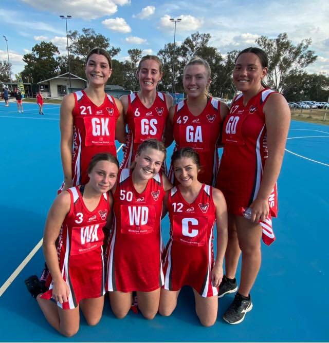 ALL SMILES: The Griffith Swans A grade side that ended MCUE's 17 game undefeated streak with a one point win. PHOTO: Griffith Swans
