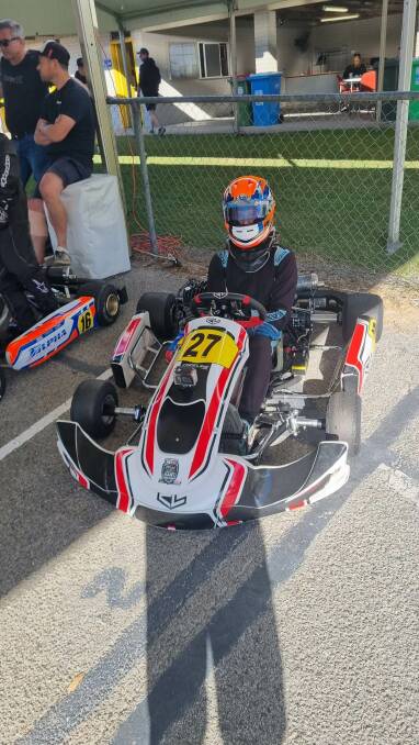 Luca Belardo finished just short of a podium position in the second round of the Australian Karting Championships. Picture contributed