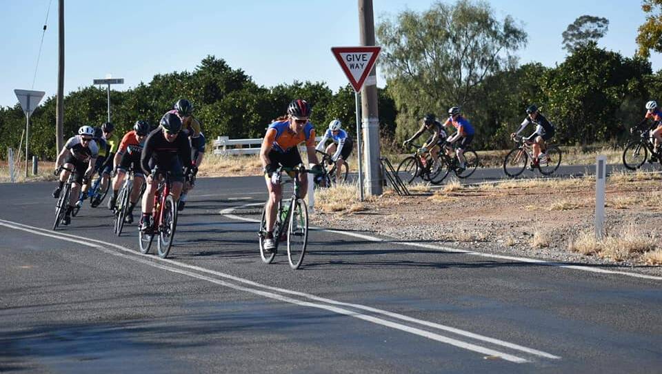 RACE IS ON: Riders turn into the home straight during the fourth race of the Bertoldo's Cup. PHOTO: Supplied