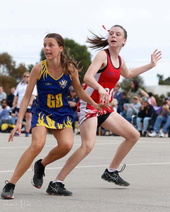 BACK ON COURT: Timeeka Coleman calls for the ball during Griffith Red's win in the Under 13s grand final last season. PHOTO: Andrew McLean