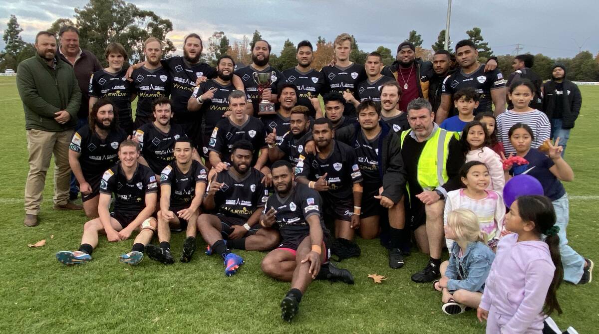 Griffith Blacks have regained possession of the Ben Groat Cup after a commanding victory over CSU Reddies. Picture by Liam Warren