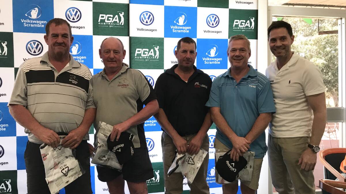 Craig Barrington, Mark Townsend, Andrew Scott and Anthony Kelly placed second at the Scramble on Sunday