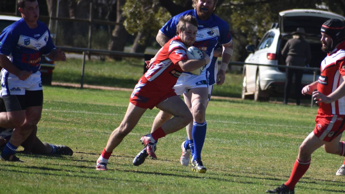 FINDING FORM: Billy Vearing scored a try to help Rankins Springs secure their place inside the top four ahead of finals next weekend. PHOTO: Liam Warren