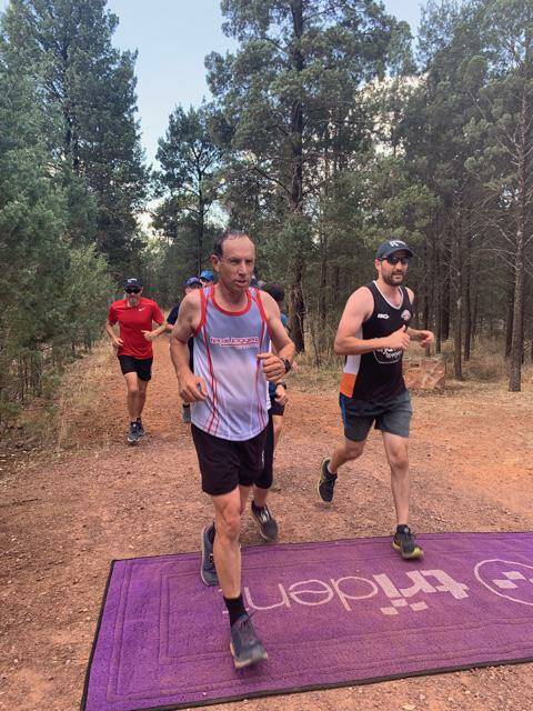MAKING THEIR WAY: Gary Andreazza and Simon Fattore with the 10 minute pack. PHOTO: Contributed
