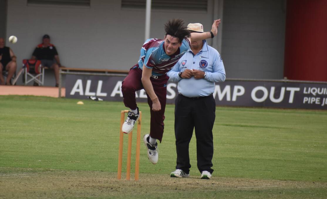 FINE FORM: Hanwood's Luke Docherty was able to pick up four wickets to help restrict Coro's run scoring in their day-night clash. PHOTO: Liam Warren