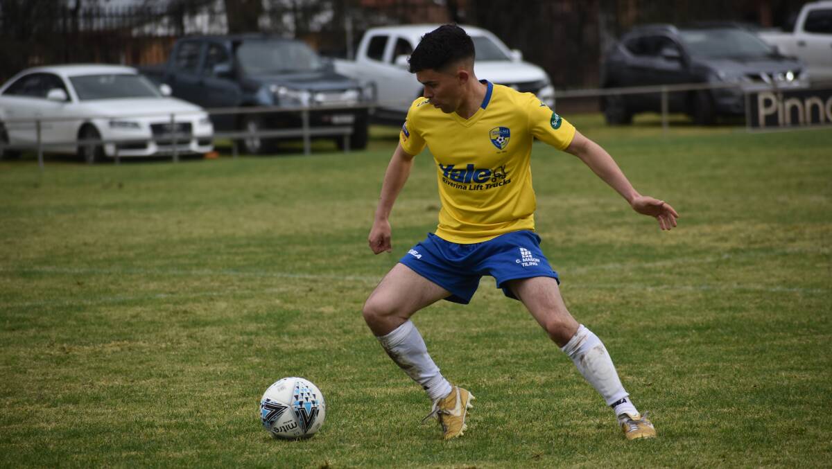 DO OR DIE: Danny Roche will form one part of the attacking quartet who will be crucial to Yoogali SC's success in their semi-final against Canberra White Eagles. PHOTO: Liam Warren