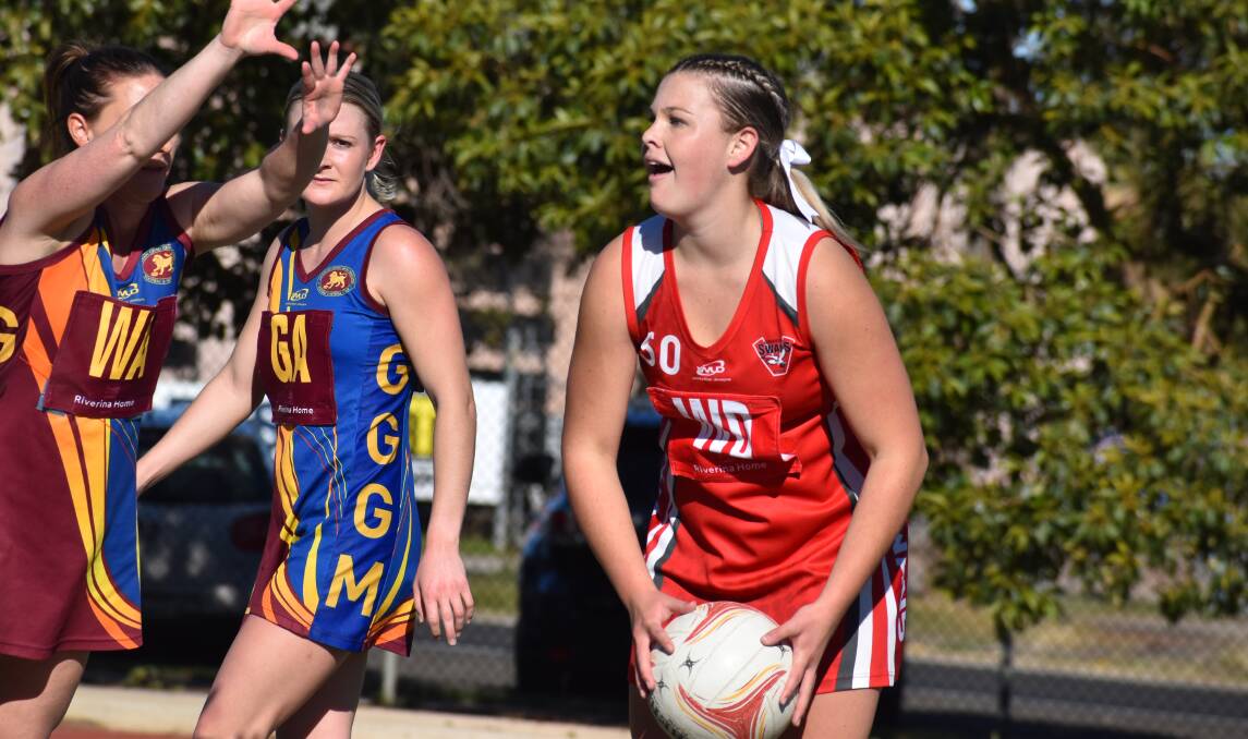GREAT START: Alyssa Quinn in action for the Swans in a clash with GGGM Lions earlier in the season. PHOTO: Liam Warren