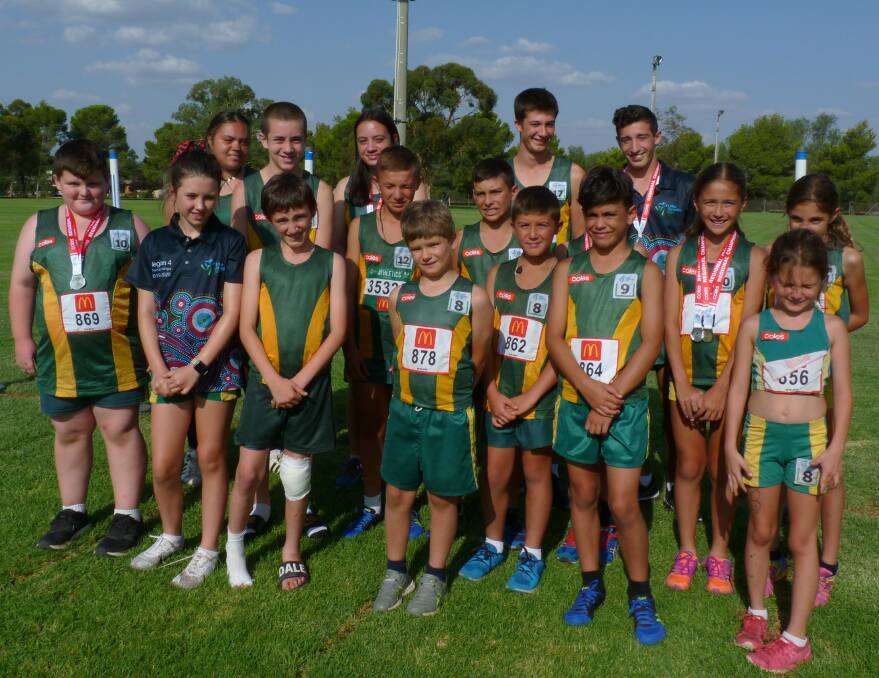 GREAT EFFORT: The Griffith Little Athletics team who made the trip to Shellharbour for the Region Four Track and Field Championship. PHOTO: Contributed