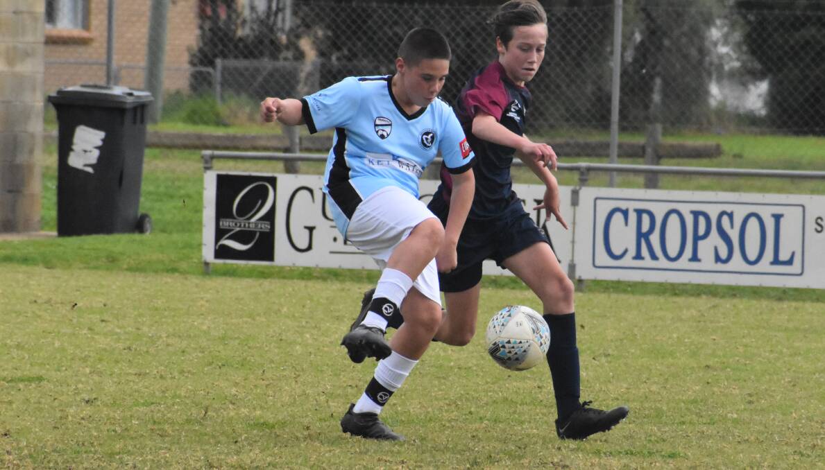 Joseph Romeo scored a double in Griffith FC's under 14s clash