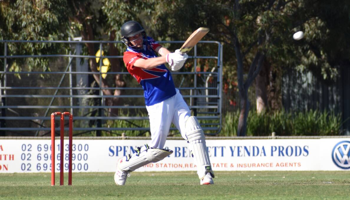 Ben Signor was in fine form for the under 15s Murrumbidgee side against Far West in the Cricket NSW Youth Championships. PHOTO: Shaun Paterson