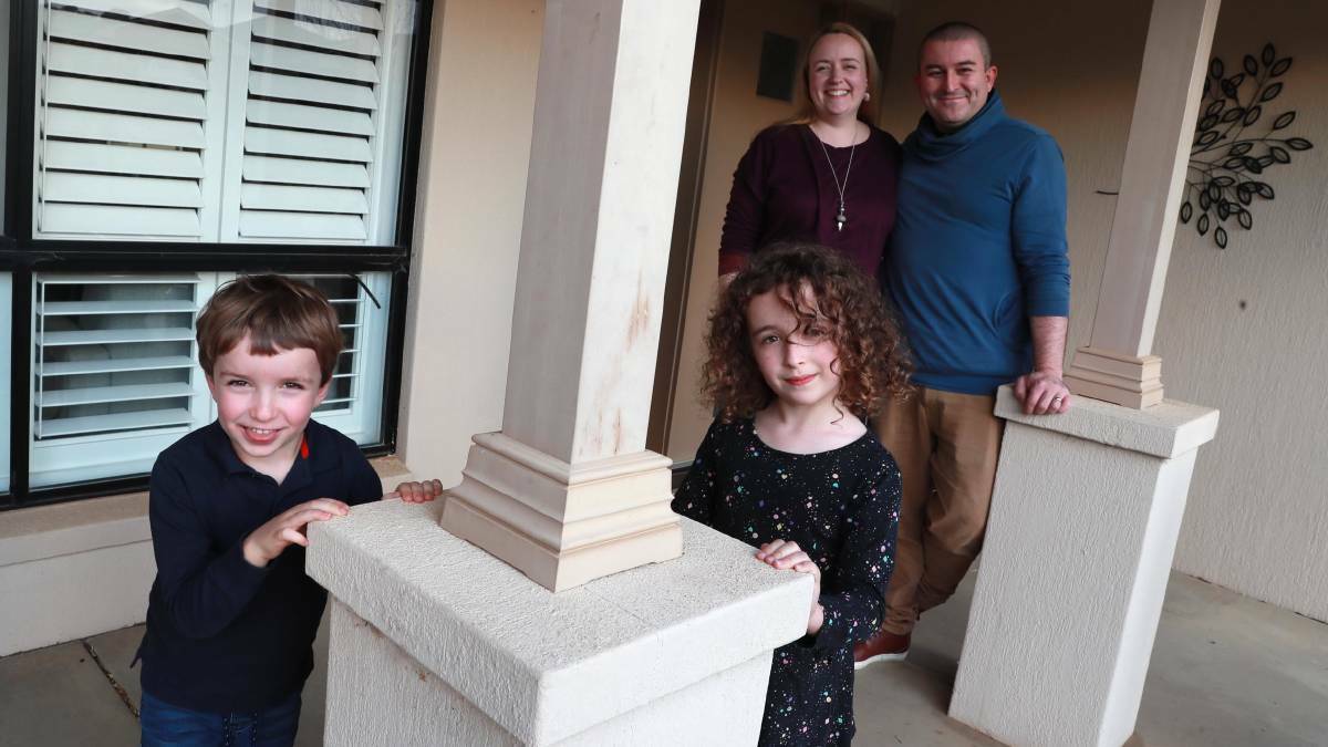 James, Ivy, Sara, and Aaron Johnston made the move to Wagga from Ashfield in Sydney, and they haven't regretted their decision one bit. Picture: Les Smith