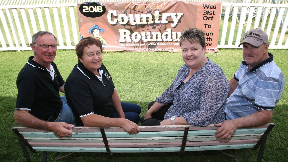 Right note: Dennis and Joan Deaton, Sharon Benjamin with Mark Hillier ahead of Leeton's annual Country Music Roundup. Picture: Anthony Stipo  