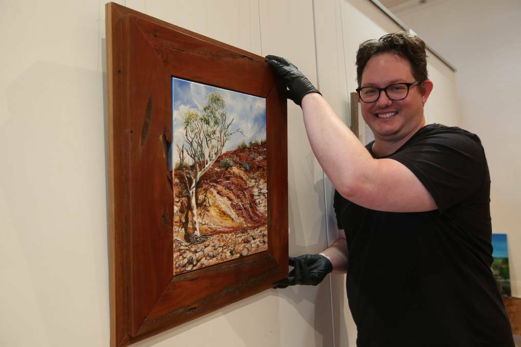 Stroke of fortune: Griffith Regional Art Gallery coordinator Ray Wholohan last year said the creative community of Griffith and surrounds impressed. Picture: Anthony Stipo