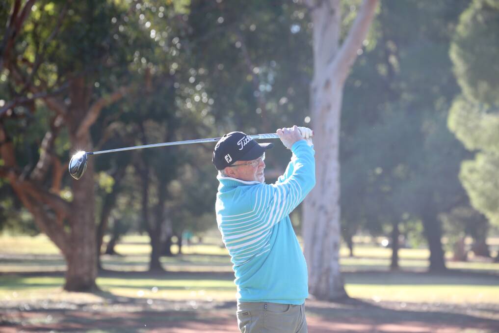 ON TARGET: Steve Matheson enjoys a day of golfing at the weekend on the Griffith course. Picture: Anthony Stipo