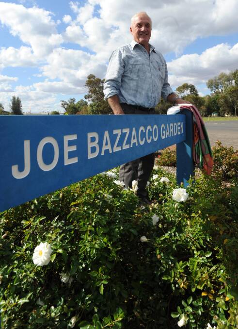 DEDICATION: The unveiling of the Joe Bazzacco garden in Yenda.