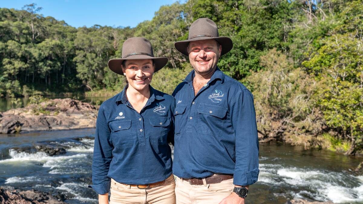 Alicia and Josh Masters, who created a new tag-along tour in North Queensland.
