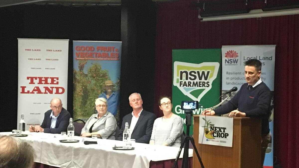 PICTURED: Bob Wheeldon (Rest of NSW Inc. chairman), Sue Molyneaux (human resources chief at Casella Wines), Jon Cobden (ICI Industries), Jo Palmer (Pointer Remote, The Rock), and host of the event The Land senior journalist, Alex Druce.