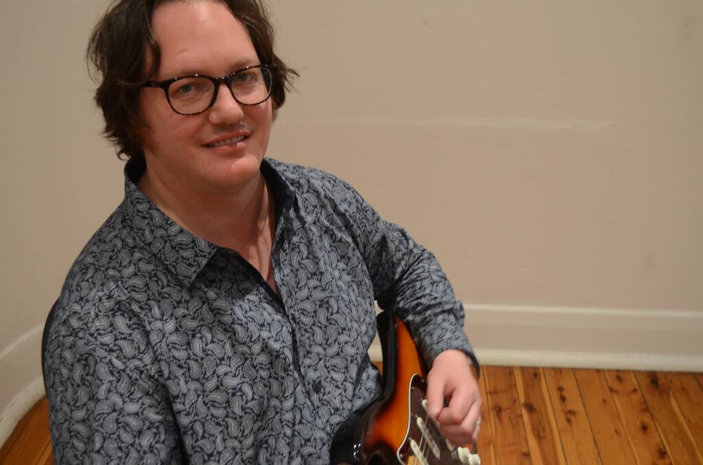 SHREDDING: Griffith Regional Art Gallery Coordinator Raymond Wholohan opens up about one of his greatest passions in life - Fender guitars. Picture: Sarah Bentvelzen