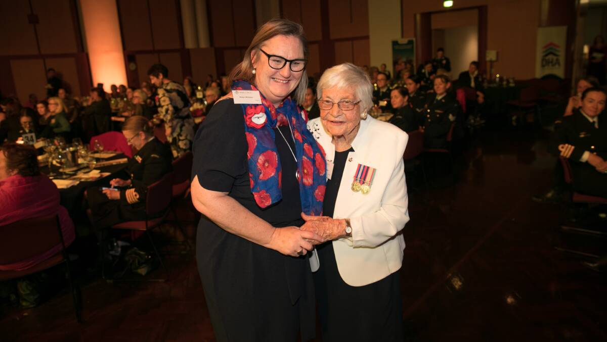 TREASURED MEMORY: Robyn Whittaker (left) with grandma Heather Whittaker dancing at Parliament House in 2019. Heather passed away on November 26. Photo: Supplied