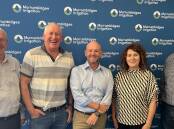 MI managing director Brett Jones, new member director John Houghton, new independent director Niall Blair, incoming chairman Tracey Valenzisi and outgoing chairman Hayden Cudmore. Picture supplied 