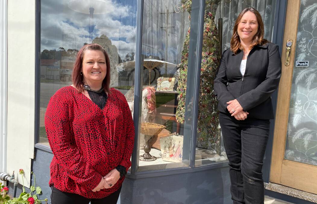 ALL HAPPENING: Suellen Roberts (left) and Deb Jansen are busily working to open Hulong House in Whitton. PHOTO: Talia Pattison