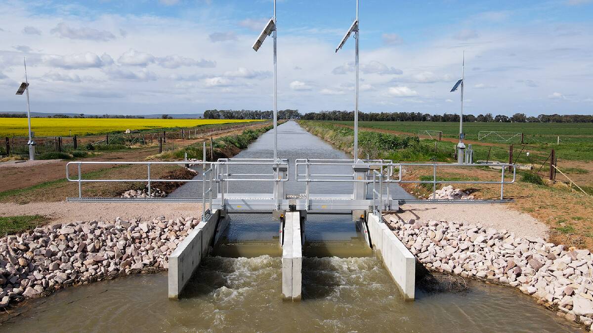 TECH: One of the new automated regulators at Murrami that was installed by Murrumbidgee Irrigation during the winter works period. Photo: Supplied