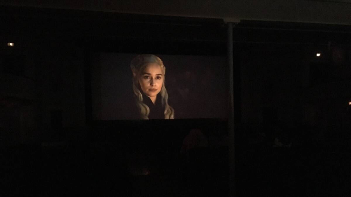 BIG SCREEN: The Roxy Theatre has been hosting free episodes of popular television series Games of Thrones for its last season. Photo: Sam Webber