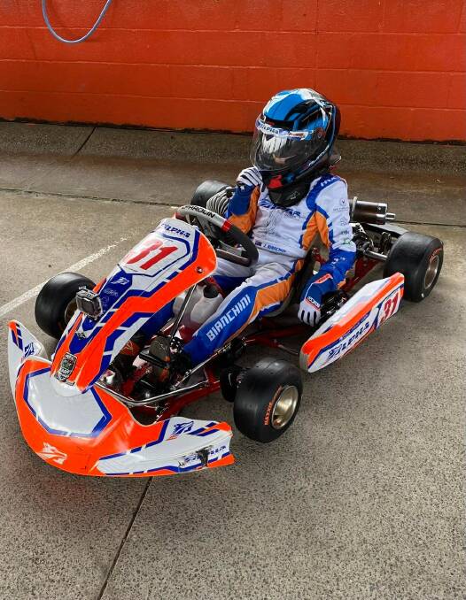 Joseph Bianchini is looking forward to a big year on the go kart track. Picture supplied