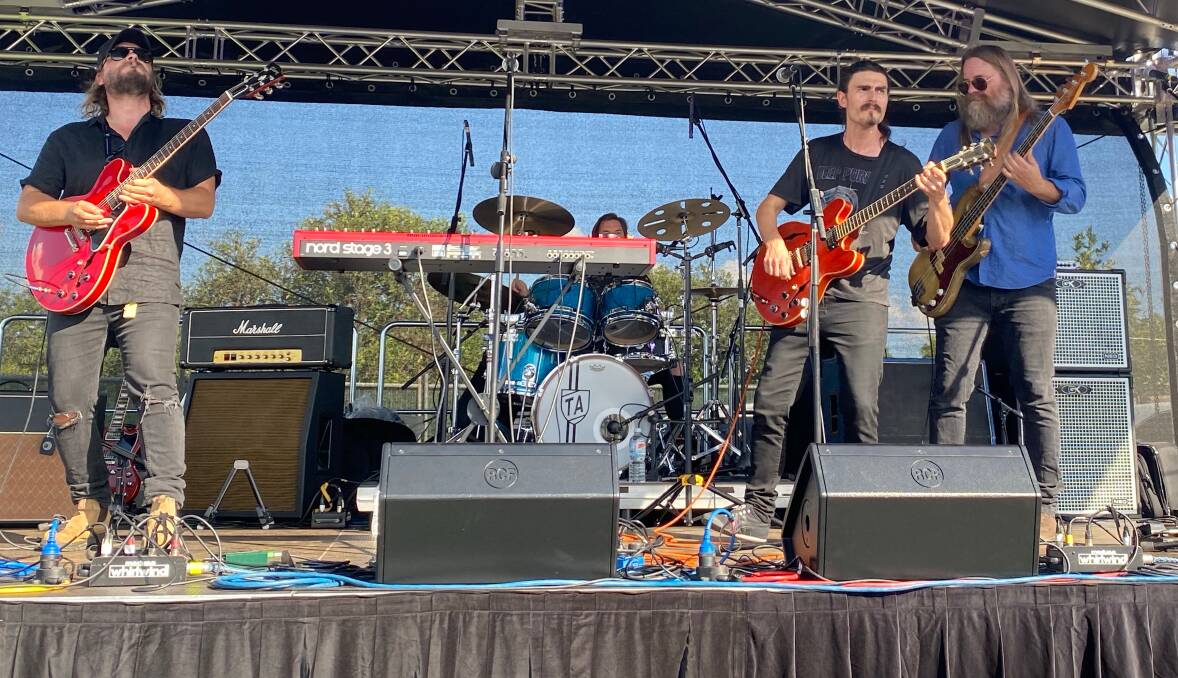 GREAT TIME: Thirsty Merc on stage last Saturday in Griffith performing as part of Great Southern Nights. Photo: Talia Pattison