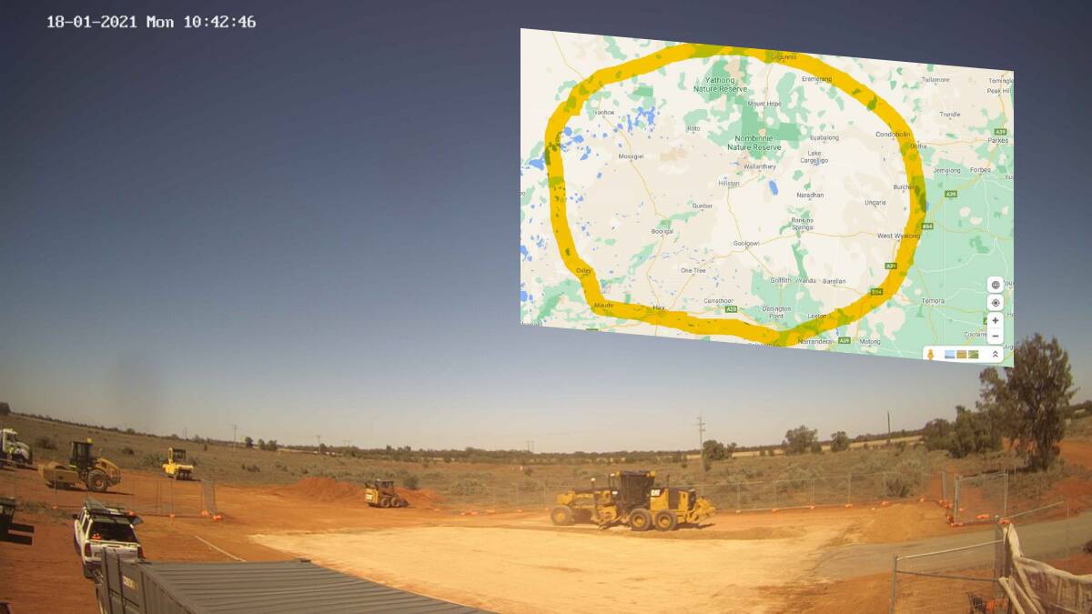 The site works at Hillston have started with the map (inset) showing the coverage area. 