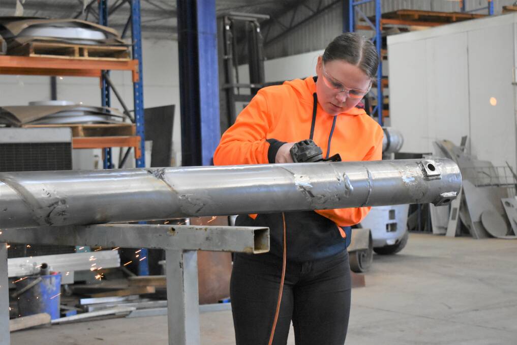 WORK EXPERIENCE: Abbie Hardwick spent her week at Midwest Conveyor & Belting Services. PHOTO: Shaun Paterson