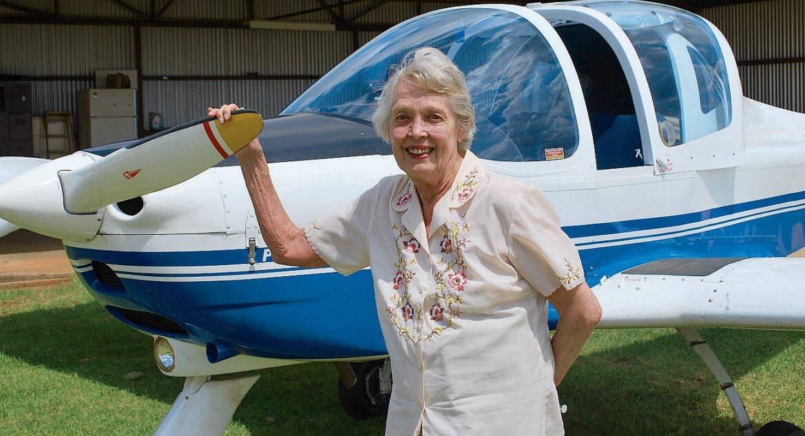 PIONEER: Norma Baker at the Griffith Aero Club on this day in 2010.