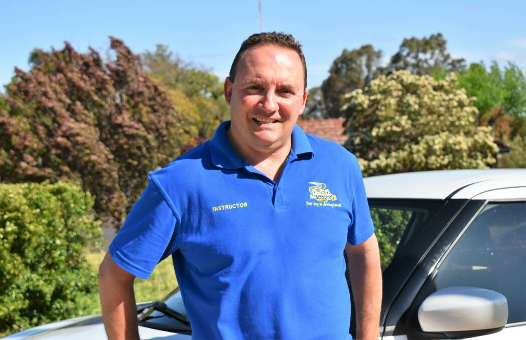 SAFETY FIRST: Instructor Sandro Coledan from AAA Driving School Griffith. PHOTO: Shaun Paterson