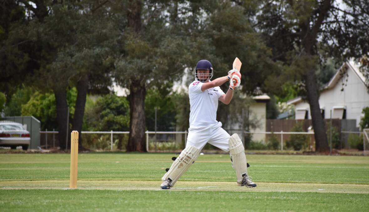 STUNNING STRIKE: Matthew Keenan batting for Leagues Panthers against the Coro Cougars. PHOTO: Shaun Paterson