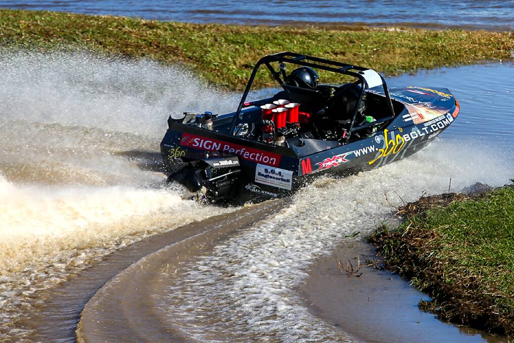 WAKE: The V8 Superboats return to Lake Wyangan for another action-packed round of racing. PHOTO: Supplied
